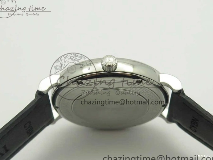 MIROTIME 0518 Supportive Portofino Automatic SS AF 1:1 Best Edition White Dial on Black Croco Leather Strap A 7184